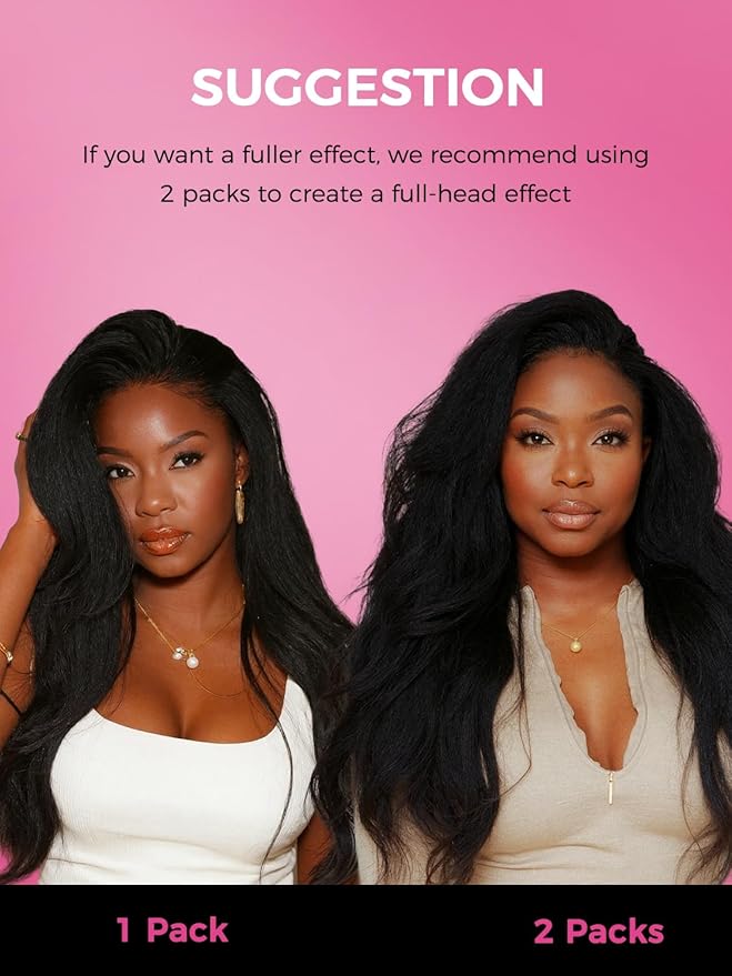 Lashey Invisi Edge & Seamless Clip in Hair Extensions Human Hair, 14 Inch 110g 7pcs(5pcs Invisi Edge& 2pcs Seamless) Real Virgin Human Hair Extensions, Natural Black Kinky Straight Hair