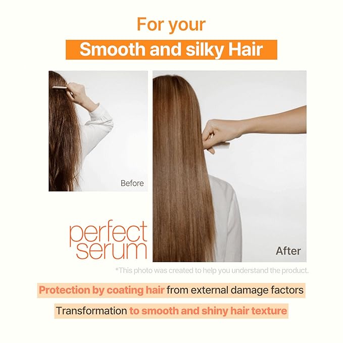 Mise En Scene Perfect Serum Treatment | Korean Hair Mask for Hair Coating Effect, Treatment at Home Care, Wash Off Nutritient conditioner, 6.08 Fl. Oz.(180ml)