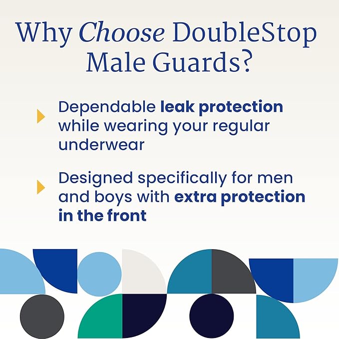 NorthShore DoubleStop XL Male Guards for Men, Case/72 (4/18s)
