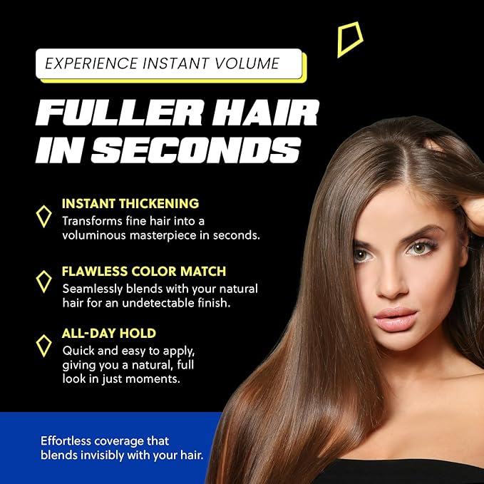 PrimeLook Hair Building Fibers, Luxurious Building Fibers for Thinning Hair, Superior Formula for Men & Women, Instant Volume, Matches Colors (27.5g, Auburn)