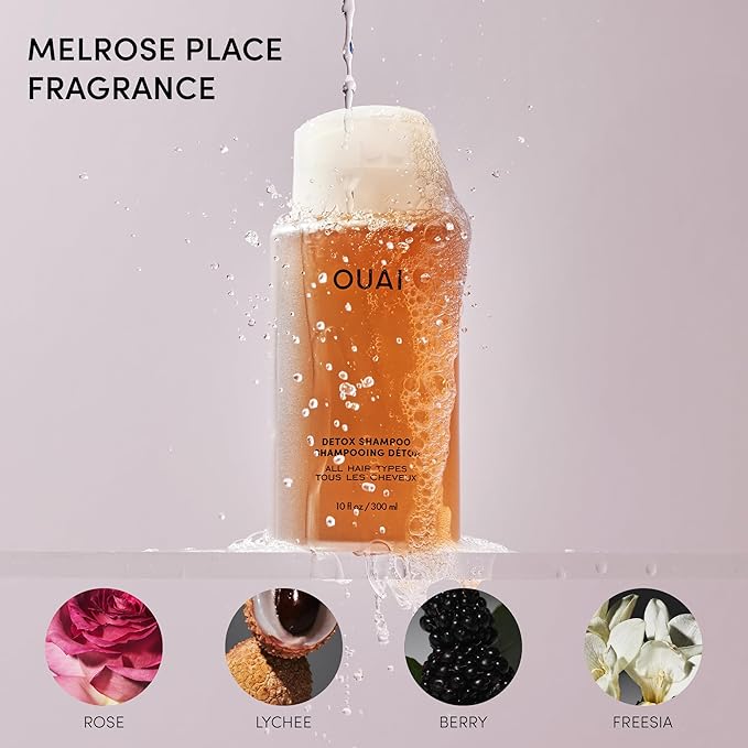 OUAI Scrub It All A-OUAI Holiday Hair Care Kit - Clarifying Shampoo & Exfoliating Body Scrub Duo - Hair Care Set with Detox Shampoo & Travel Size Body Scrub (2 Count)