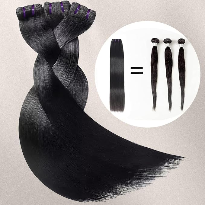 16A Human Hair Bundles Straight 3 Bundles Human Hair 28 28 28 Inch 100% Unprocessed Vietnamese Raw Hair Bundles Full and Thick Straight Weave Hair Extensions for Women