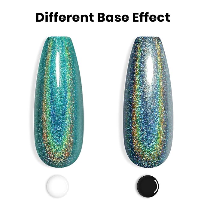 RARJSM Holographic Nail Polish Turquoise Glitter Gel Polish Olive Green Nailpolish U V Required Rainbow Effect RAR77 for Nail Art Design