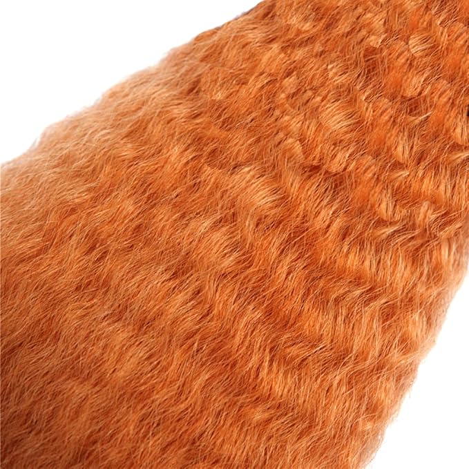 Human Hair 350 Bundle Ginger Orange Yaki Bundle 12 12 12 inch 350 Kinky Straight Human Hair Bundles Ginger Yaki Bundles