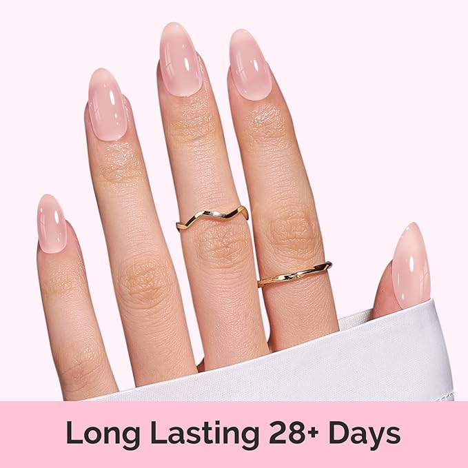 MelodySusie Jeweliver Gel Nail Polish, 0.5Fl.oz Pink Gel Polish Cream Color Soak Off UV LED Light Cure Gift for Women Manicure Nail Art DIY at Home B6615