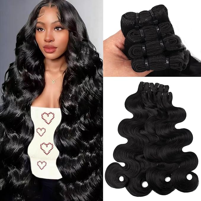 AZONA 16A Real Raw Bundles Body Wave Human Hair,No Tangle No Shedding Body Wave Bundles Human Hair,Triple Lifespan Over Regular Virgin Hair Bundle,Silky And Soft 20 22 24 26 Inch