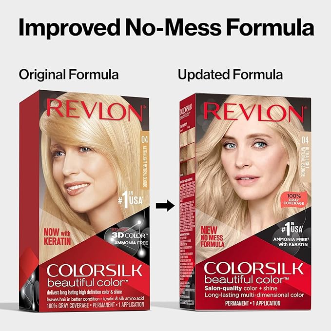 Revlon ColorSilk Beautiful Permanent Color, [04] Ultra Light Natural Blonde 1 ea