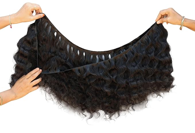 IDM Raw Indian Hair Weft Bundles, Natural Soft Curly, 100% Human Hair (18"20"22" Curly 3Bundles)
