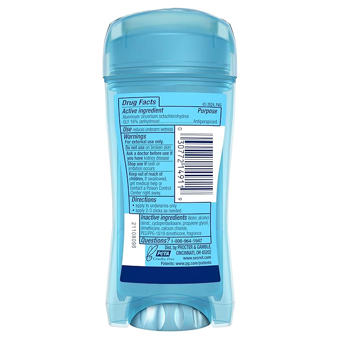 Secret Fresh Antiperspirant Deodorant for Women, 72hr Breathable Sweat & Odor Protection, Instant Freshness & Gentle, PH Balancing Minerals, Clear Gel, Mountain Air Scent, 2.6 oz