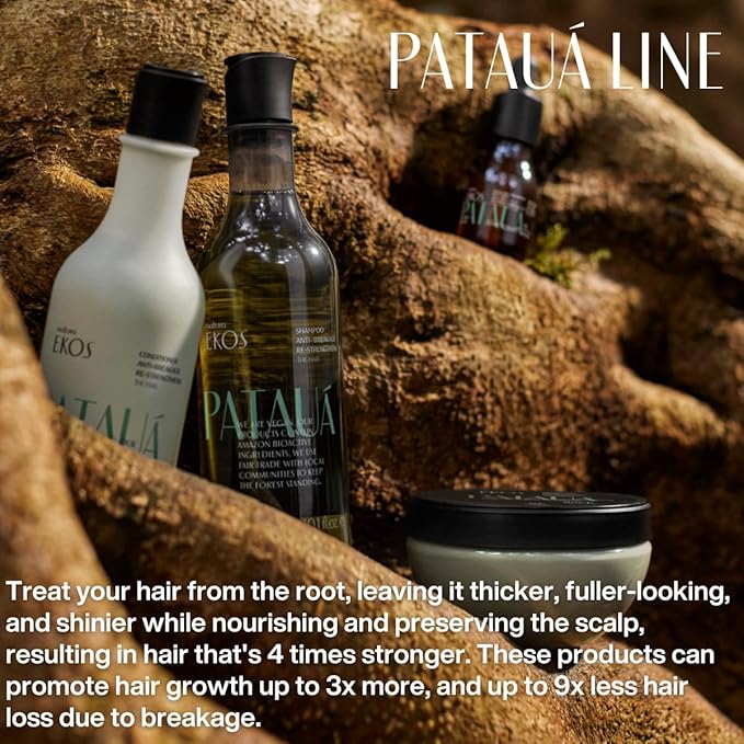 Natura Ekos Patauá Strengthening Anti-Breakage Hair Mask - For Weakened, Brittle, Damaged and Dry Hair - Vegan, Not Tested On Animals