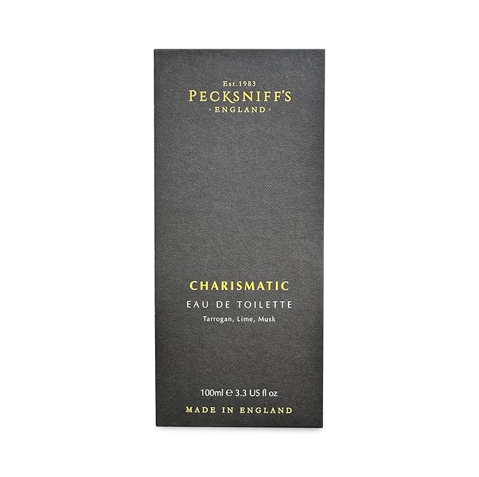 Pecksniff's Mens 100 ml/3.3 fl oz Eau de Toilette Charismatic – Fresh Fougere Cologne with Bergamot, Lime, Lily & Freesia