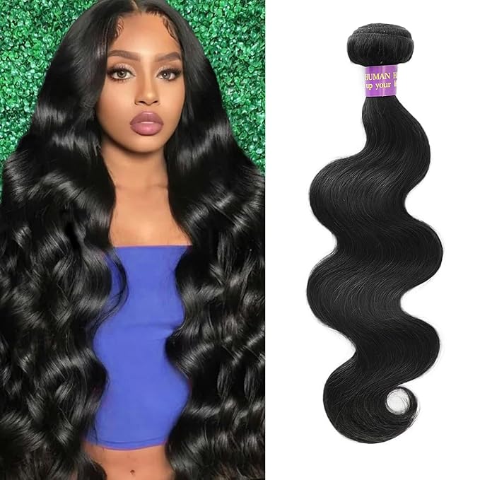 32 Inch Body Wave Bundles Human Hair 12A 100% Unprocessed Brazilian Virgin Hair 1 Bundle Quick Weave Wavy Human Hair Bundles Natural Color