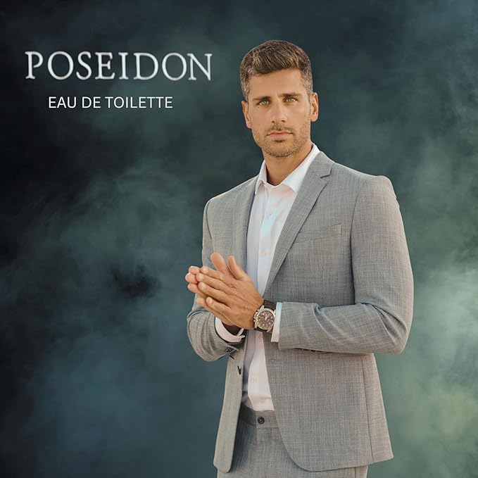 Instituto Español Poseidon Blue Eau de Toilette for Men, Fresh and Invigorating Fragrance, 150 ml / 5.1 fl oz Spray Bottle, Made in Spain.