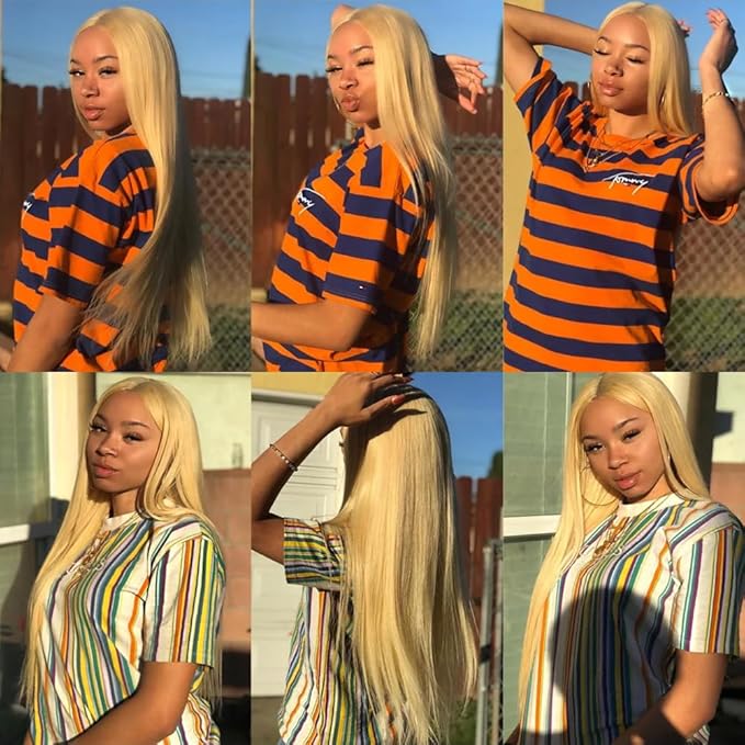 Blonde Bundles Human Hair 613 Straight Bundle Blonde Loose Wave 3 Bundles 18 20 22 Inch Brazilian Unprocessed Remy Hair Extensions