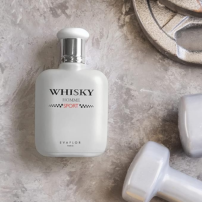 EVAFLORPARIS WHISKY SPORT Eau de Toilette for Men – Fresh and Energizing Scent with Mandarin, Ginger and Amber – For the Dynamic and Competitive Man – Made in France 3.4 Fl Oz