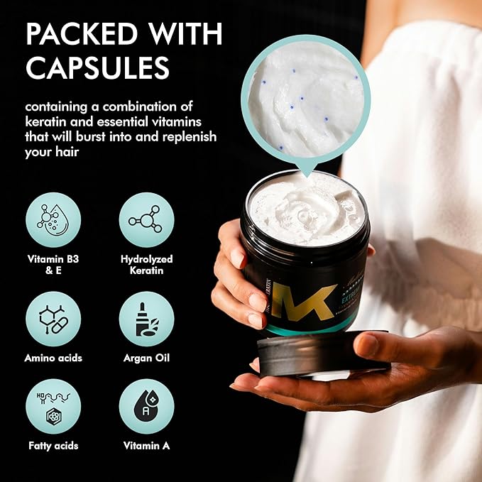 Mycro Keratin Intensive Hydration Hair Mask for Dry, Damaged Hair - Deep Conditioning for All Hair Types (8.45 Fl.oz)