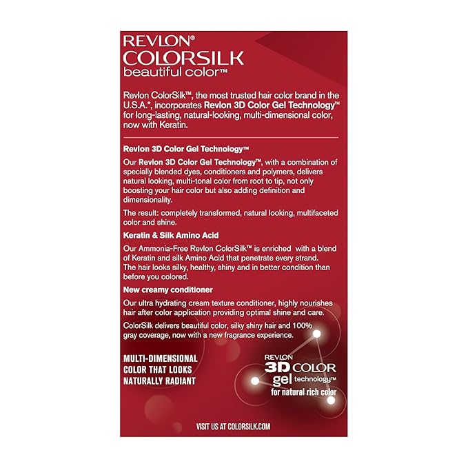 Revlon Colorsilk Hair Color 60 Dark Ash Blonde, Pack of 3