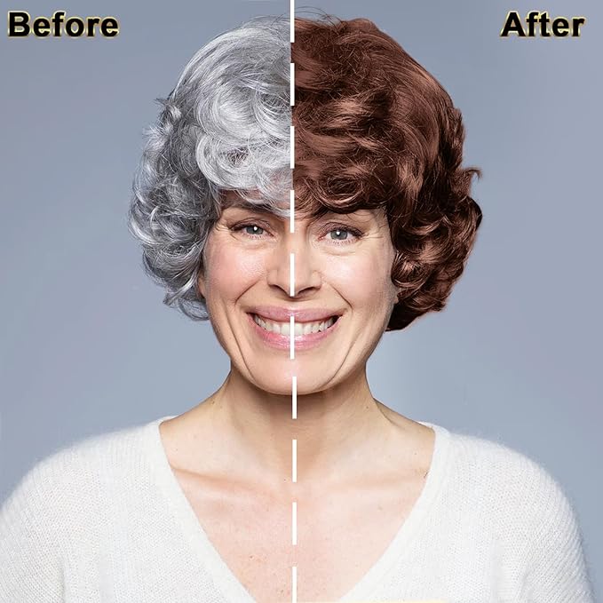 IIIMEIDU Hair Dye Shampoo 3 in 1 for Gray Hair, Herbal Ingredients Shampoo Hair Dye for Women Men, Grey Coverage 500ml 1