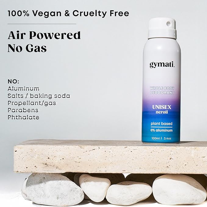 Gymati Fitness Body Deodorant Spray Aluminum Free - Unisex - Pack of 3