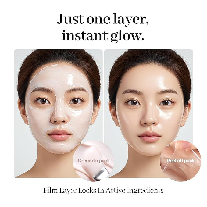 AROCELL Super Collagen Wrapping Facial Mask 50g – Korean Peel Off Face Mask Pack with Collagen Film Care | Hydrating, Firming & Elasticity Boosting Exfoliating Skincare