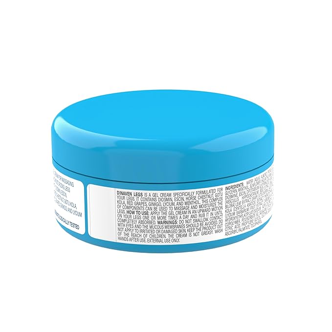 DULÀC FARMACEUTICI 1982 Dulac Dinaven Legs Cooling Cosmetic Gel With Natural Botanical Elements Lightweight Daily Leg Care Fast Absorbing Body Formula 3.38 Fl Oz