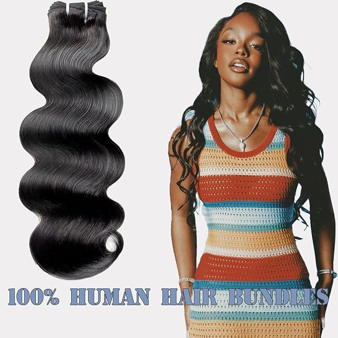 12A Human Hair Bundles 24 26 28 Inch Body Wave Bundles Human Hair 100% Unprocessed Brazilian Virgin Quick Weave Natural Black