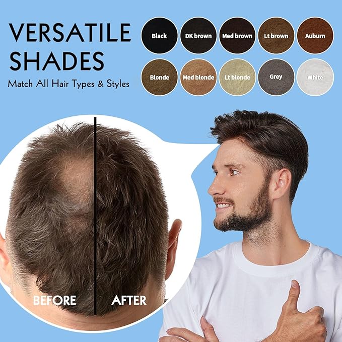 Hair Fibers for Thinning Hair - Hair Building Fibers for the Appearance of Thicker, Fuller Hair, Hair Thickening Fibers for Men and Women - Easy to Apply & Remove, 27.5g/ 0.97oz (Light Blonde)