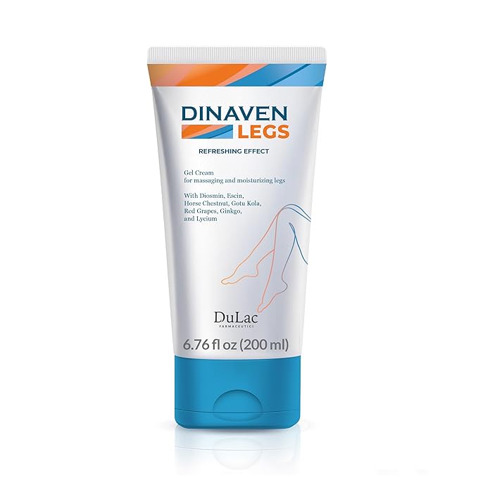 DULÀC FARMACEUTICI 1982 Dulac Dinaven Legs Cooling Cosmetic Gel With Natural Botanical Elements Lightweight Daily Leg Care Fast Absorbing Body Formula 6.76 Fl Oz