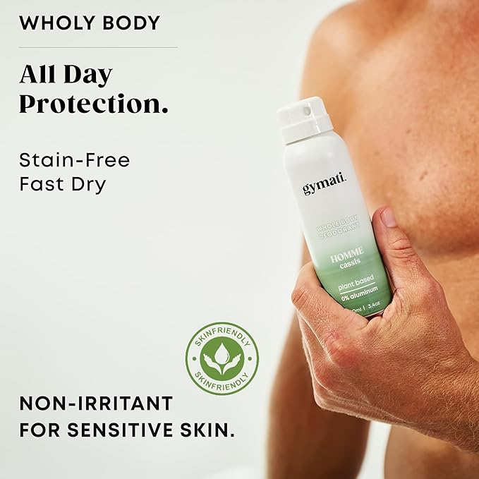 Gymati Fitness Body Deodorant Spray Aluminum Free - Men - Pack of 3