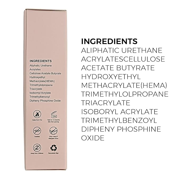 AILLSA Gel Nail Glue for Acrylic Nails, 4 in 1 Nails Gel Glue for Fake Nail Tips,15ML High Capacity Long Lasting Brush On Nail Glues for Rhinestone Pearl Foil, (U V Lamp Curing Needed)