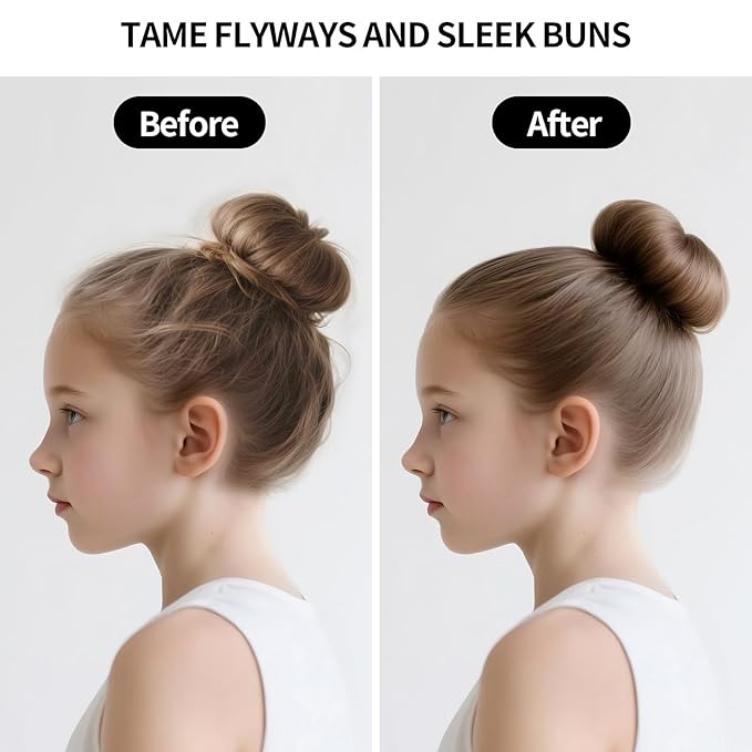 Hair Wax Stick & Slick Back Hair Brush for Tame Flyaways, Frizz, Sleek Ponytail, Buns | Pomade/Balm/Gel Stick for Woman, Styling Accessories for Girls