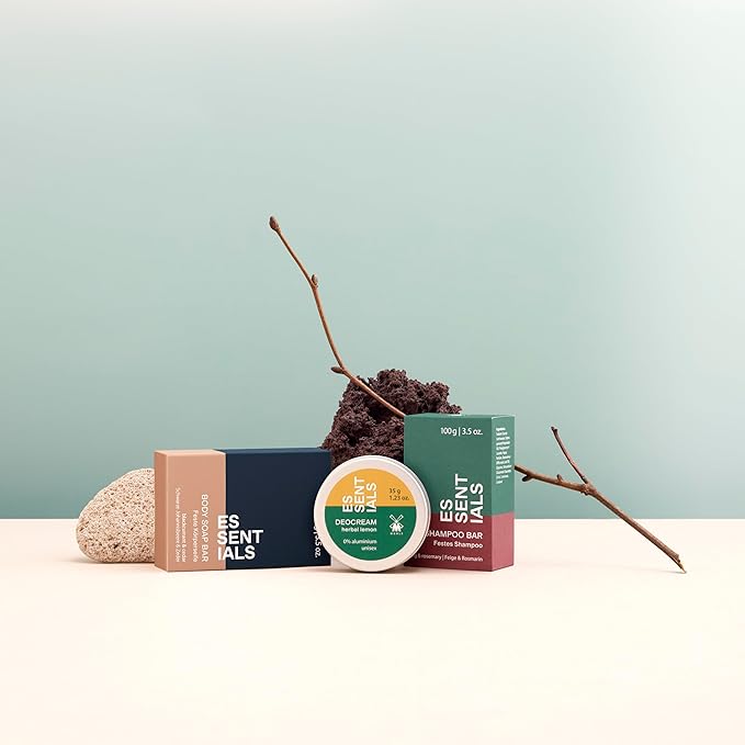 Muhle Essentials Herbal Lemon Deocream 35g, Aluminium-free, Sustainable Packaging, No Marking