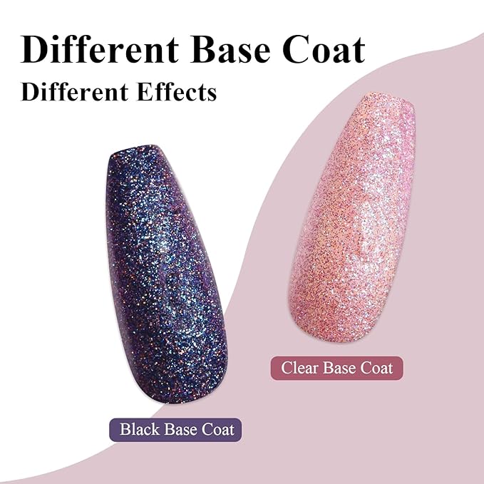Imtiti Glitter Gel Nail Polish, 1Pcs Starlight Pink to Cyan Gel Polish Sparkle Soak Off UV LED Gel Polish, Long Lasting, Fairy Princess for Women Gift (0.34 Fl Oz-958)