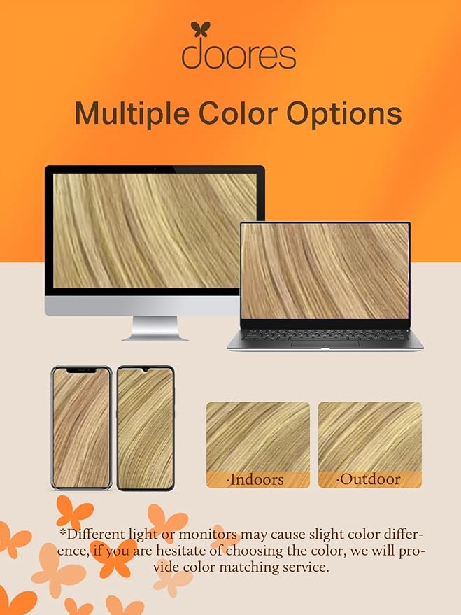 DOORES Tape in Hair Extensions, Light Blonde Highlighted Golden Blonde 10pcs 26 Inch 30g, Human Hair Extensions Tape in Skin Weft Natural Straight