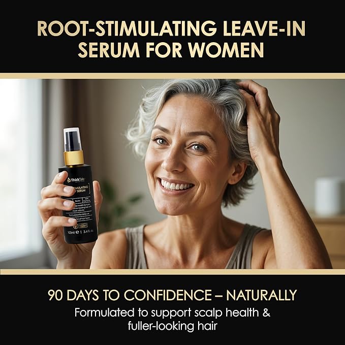 ThickTails Root Stimulating Leave-In Hair Serum – 3.4 fl.oz | Strengthens, Nourishes & Revitalises for Fuller-Looking Hair | Caffeine, Biotin & Peptides | Reduce Breakage & Thinning