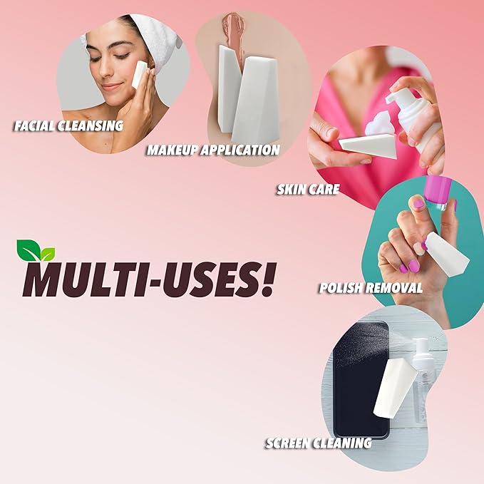 Earth & I - 96pc *PRE-CUT* Cosmetic Wedges for Makeup, Triangle makeup sponge, Disposable makeup sponges, Make up wedges sponges, ombre sponge for nails, face painting sponges, makeup wedges for pro