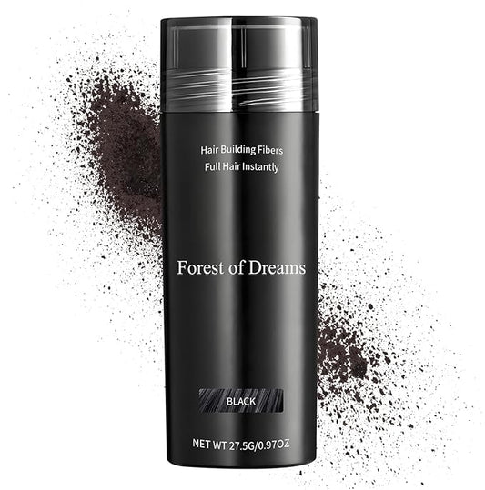Hair Fibers 27.5g - Fill in sparse hair, instantly making hair thick and voluminous. Suitable for both men and women,White