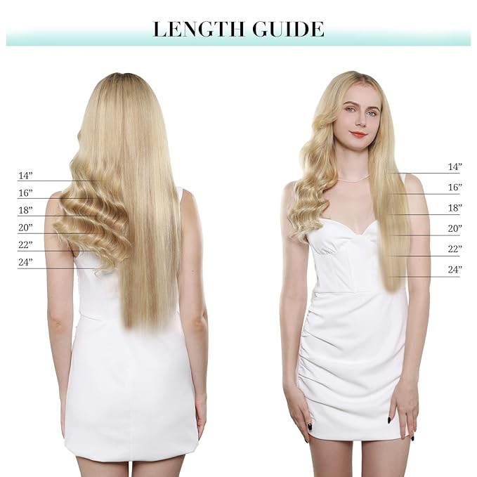 DOORES Clip in Human Hair Extensions, 5 pcs 80g Light Blonde Highlighted Golden Blonde Balayage 20 Inch Hair Extensions Clip in Real Straight Natural Hair