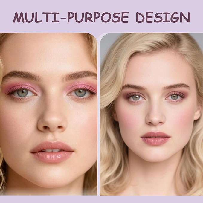 Eye & Cheek Palette，Glow Wardrobe Palette，Highlighting Eye & Cheek Palette，Eyeshadow and Highlighter Makeup，Makeup Palettes Contour Kit，Rich Glow Shades for Eyeshadow & Cheek Highlight