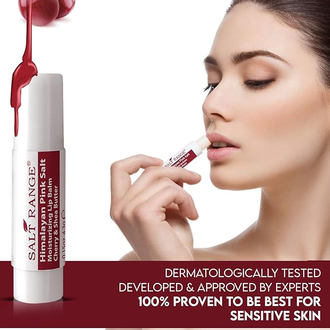 WBM Lip Balm, Formulated with Cherry & Shea Butter, Moisturization Lip Care For All Day Hydration, 100% Natural, Organic Chapstick, 1 Count (2 Pieces) - 0.30 Ounce