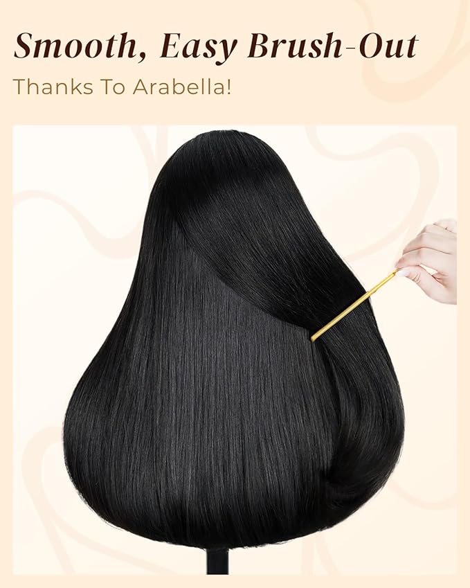 Arabella Hair 6x5 Glueless Wig Human Hair - 230% Density Ready to Wear Invisible Part Wig for Women, Wear and Go Straight Wig Natural Scalp Look, Breathable Full Wig with Adjustable Straps 18inch