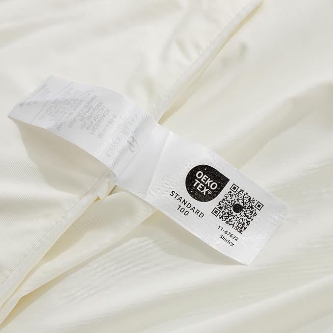 Cozy Bliss Cooling Comforter King Size, Cooling Blankets for Hot Sleepers and Night Sweats, Cream Summer Comforter for King Size Bed, Breathable Soft Lightweight Silk Smooth