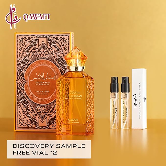Andalusian Orchard - Summer Eau De Parfum, Long-Lasting Woody Citrus Spicy Perfumes for Men - 100ml | 3.4 fl. oz + 2ml Samples