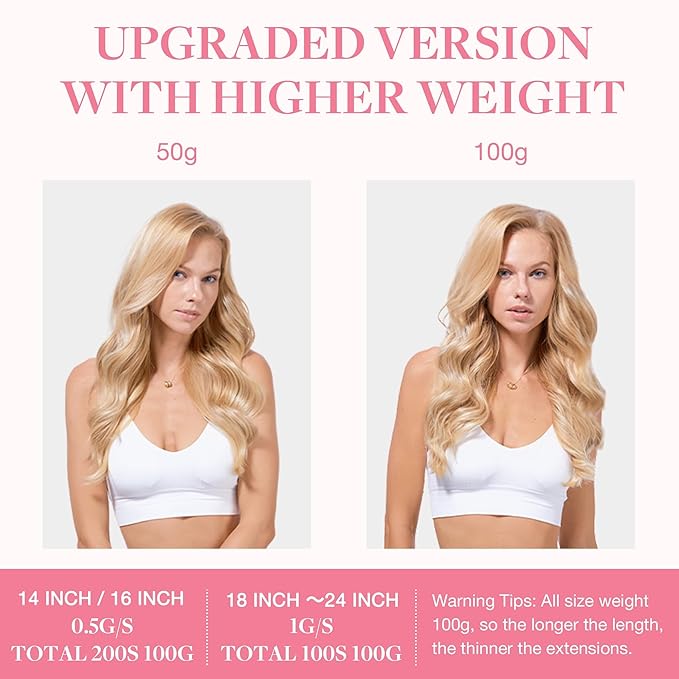 GOO GOO I Tip Hair Extensions Real Human Hair, 16inch 100g 200S, Cold Fusion I Tip Hair Extensions, Invisible Remy Hair Extensions, 60A Platinum Blonde
