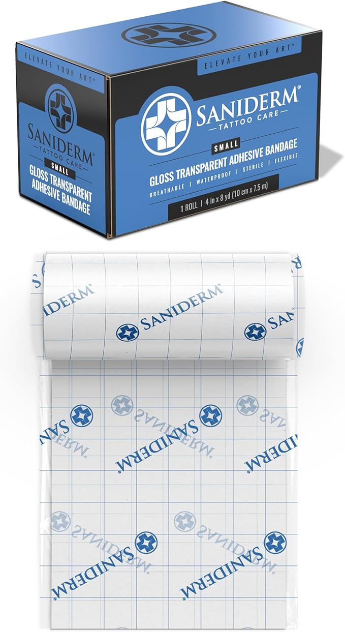 Saniderm Original Tattoo Aftercare Bandage (Small Roll, 4 in x 8 yd)