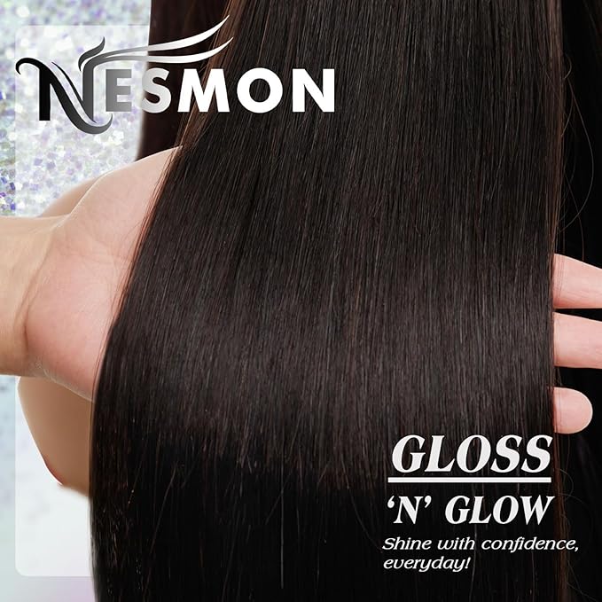 NESMON 5x5 SKINLIKE HD Lace Closure Wigs Human Hair 200% Density Glueless HD Lace Front Wigs Human Hair Pre Plucked Bleached Knots Swiss Lace Straight Wigs for Women 24 Inch