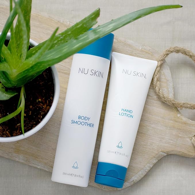 Nu Skin Body Smoother | Luxurious Moisture-Locking Body Lotion with Aloe Vera, Algae Extract, Vitamins A and E for Optimal Skin Nourishment and Hydration | Quick-Absorbing Formula | 8.4 Fl Oz | 2 Pack
