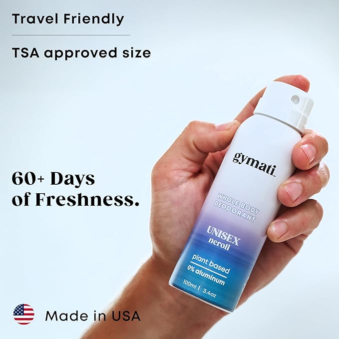 Gymati Fitness Body Deodorant Spray Aluminum Free For Men & Women
