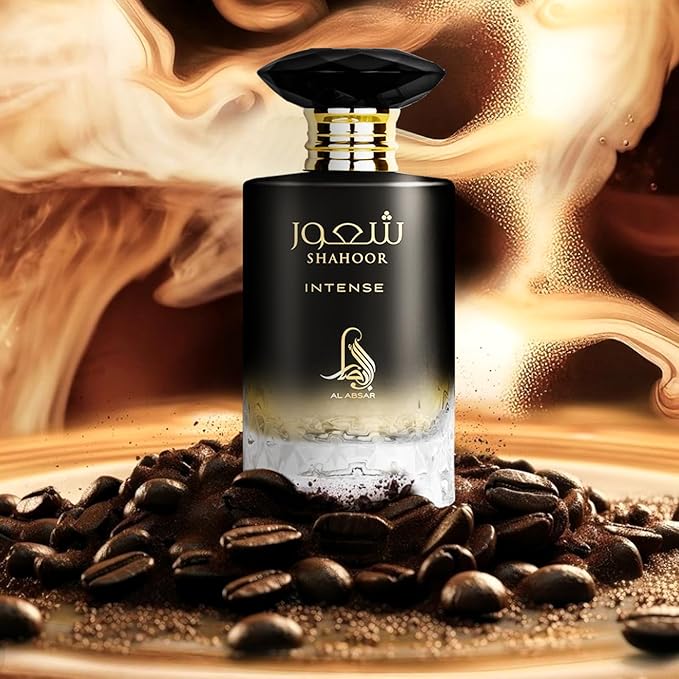 Shahoor Intense Unisex Eau De Parfum - Rich Coffee, Sweet Amaretto, and Warm Vanilla Notes | Luxurious and Long-Lasting Fragrance Made in Dubai (100ml, 3.4Oz)