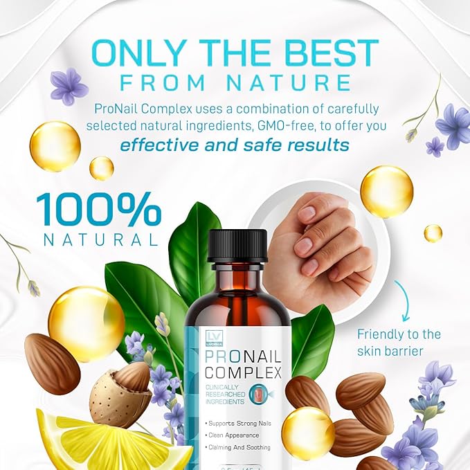 (2 Pack) Pronail Complex - Original Formula Toenail Treatment Pronail Complex Liquid Drops Premium Formula Extra Strength, Pro Nail Complex Oil Liquid Drop All Natural Support, 2 Bottles for 2 Months